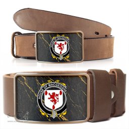 ScotsTee Shop Irish House of MACGEOGHEGAN Coat of Arms Irish Family Crest Irish Belt Bucker