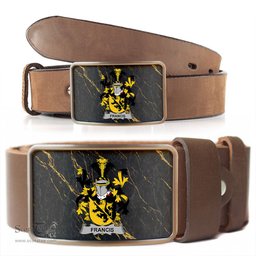 ScotsTee Shop Irish Francis Coat of Arms Irish Family Crest Irish Belt Bucker