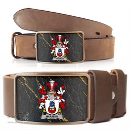 ScotsTee Shop Irish Harmon Coat of Arms Irish Family Crest Irish Belt Bucker