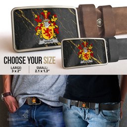 ScotsTee Shop Irish Gould Coat of Arms Irish Family Crest Irish Belt Bucker