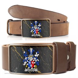 ScotsTee Shop Irish Herbert Coat of Arms Irish Family Crest Irish Belt Bucker