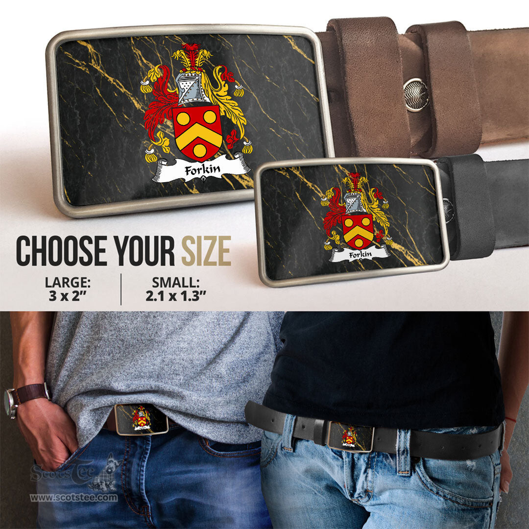 ScotsTee Shop Irish Forkin Coat of Arms Irish Family Crest Irish Belt Bucker
