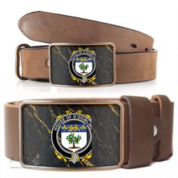 ScotsTee Shop Irish House of O DOWLING Coat of Arms Irish Family Crest Irish Belt Bucker