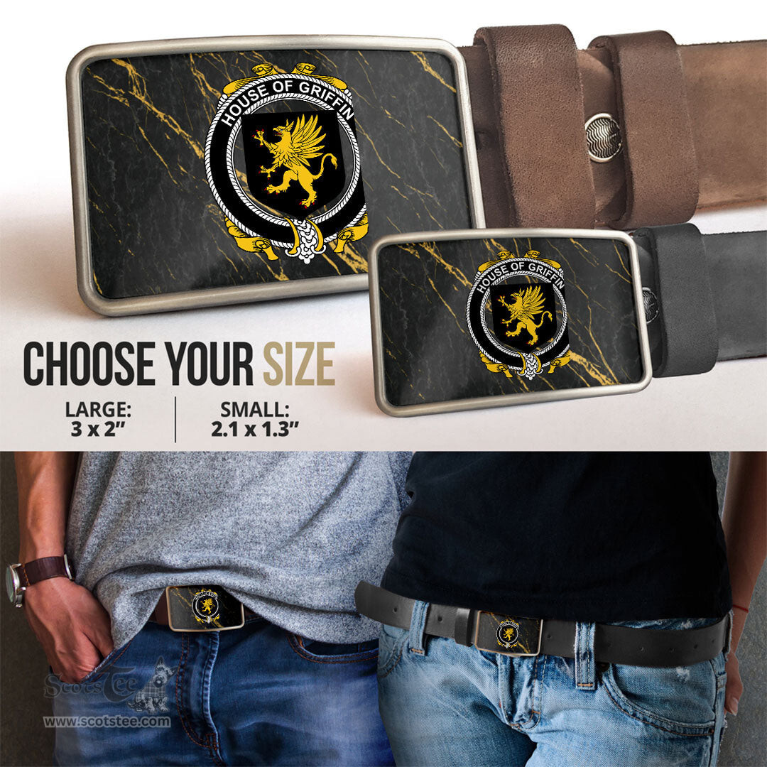 ScotsTee Shop Irish House of GRIFFIN Coat of Arms Irish Family Crest Irish Belt Bucker
