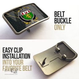 ScotsTee Shop Irish House of MACCARTAN Coat of Arms Irish Family Crest Irish Belt Bucker