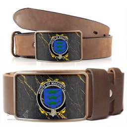 ScotsTee Shop Irish House of MACCOTTER Coat of Arms Irish Family Crest Irish Belt Bucker