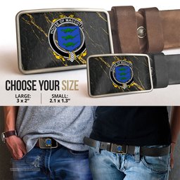 ScotsTee Shop Irish House of MACCOTTER Coat of Arms Irish Family Crest Irish Belt Bucker