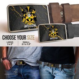 ScotsTee Shop Irish Hickson Coat of Arms Irish Family Crest Irish Belt Bucker