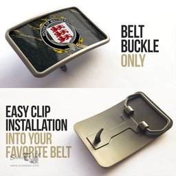 ScotsTee Shop Irish House of MACiNERNEY Coat of Arms Irish Family Crest Irish Belt Bucker