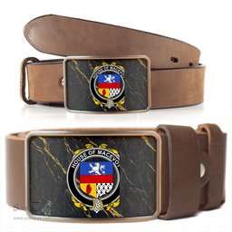 ScotsTee Shop Irish House of MACEVOY Coat of Arms Irish Family Crest Irish Belt Bucker