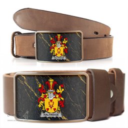 ScotsTee Shop Irish Haltridge Coat of Arms Irish Family Crest Irish Belt Bucker