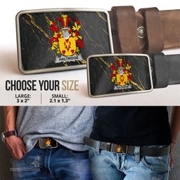 ScotsTee Shop Irish Haltridge Coat of Arms Irish Family Crest Irish Belt Bucker