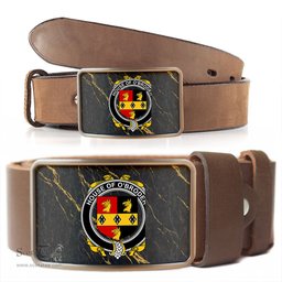 ScotsTee Shop Irish House of O BRODER Coat of Arms Irish Family Crest Irish Belt Bucker