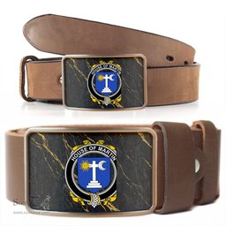 ScotsTee Shop Irish House of MARTIN Coat of Arms Irish Family Crest Irish Belt Bucker
