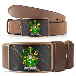 ScotsTee Shop Irish Halpin or O Halpin Coat of Arms Irish Family Crest Irish Belt Bucker