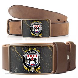 ScotsTee Shop Irish House of MACKEOWN Coat of Arms Irish Family Crest Irish Belt Bucker