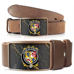 ScotsTee Shop Irish House of O MAHONY Coat of Arms Irish Family Crest Irish Belt Bucker