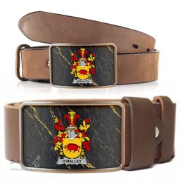 ScotsTee Shop Irish Malley or O Malley Coat of Arms Irish Family Crest Irish Belt Bucker