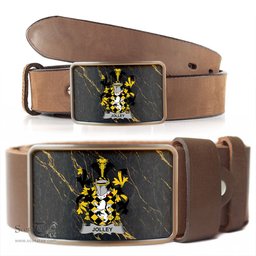 ScotsTee Shop Irish Jolley or Jolly Coat of Arms Irish Family Crest Irish Belt Bucker