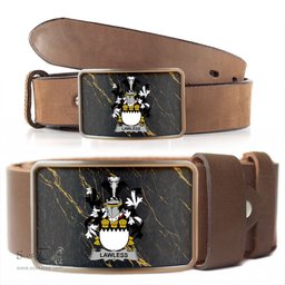 ScotsTee Shop Irish Lawless Coat of Arms Irish Family Crest Irish Belt Bucker