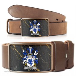 ScotsTee Shop Irish Mason Coat of Arms Irish Family Crest Irish Belt Bucker