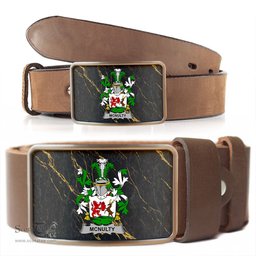ScotsTee Shop Irish McNulty Coat of Arms Irish Family Crest Irish Belt Bucker