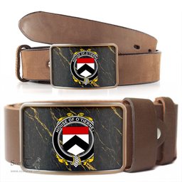 ScotsTee Shop Irish House of O TIERNEY Coat of Arms Irish Family Crest Irish Belt Bucker