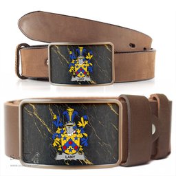 ScotsTee Shop Irish Lany or Laney Coat of Arms Irish Family Crest Irish Belt Bucker