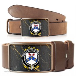 ScotsTee Shop Irish House of O LONERGAN Coat of Arms Irish Family Crest Irish Belt Bucker