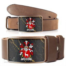 ScotsTee Shop Irish Kinealy or O Kinnally Coat of Arms Irish Family Crest Irish Belt Bucker