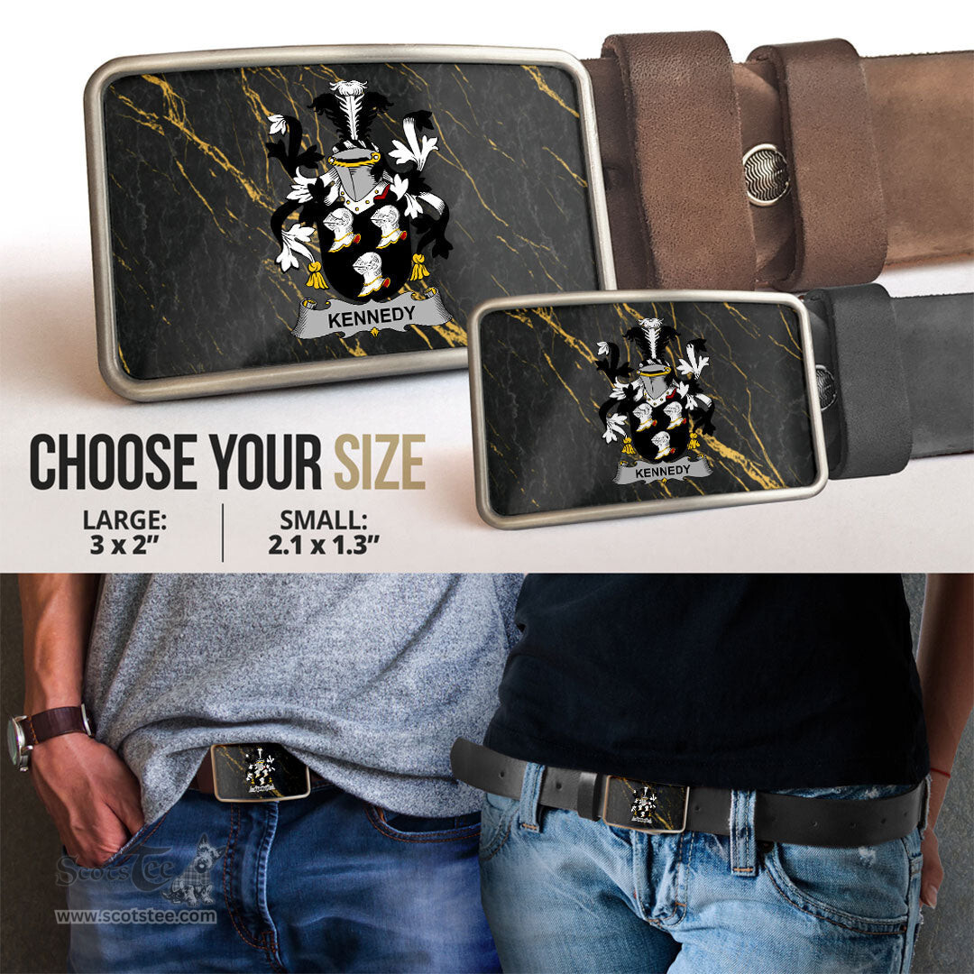 ScotsTee Shop Irish Kennedy or O Kennedy Coat of Arms Irish Family Crest Irish Belt Bucker