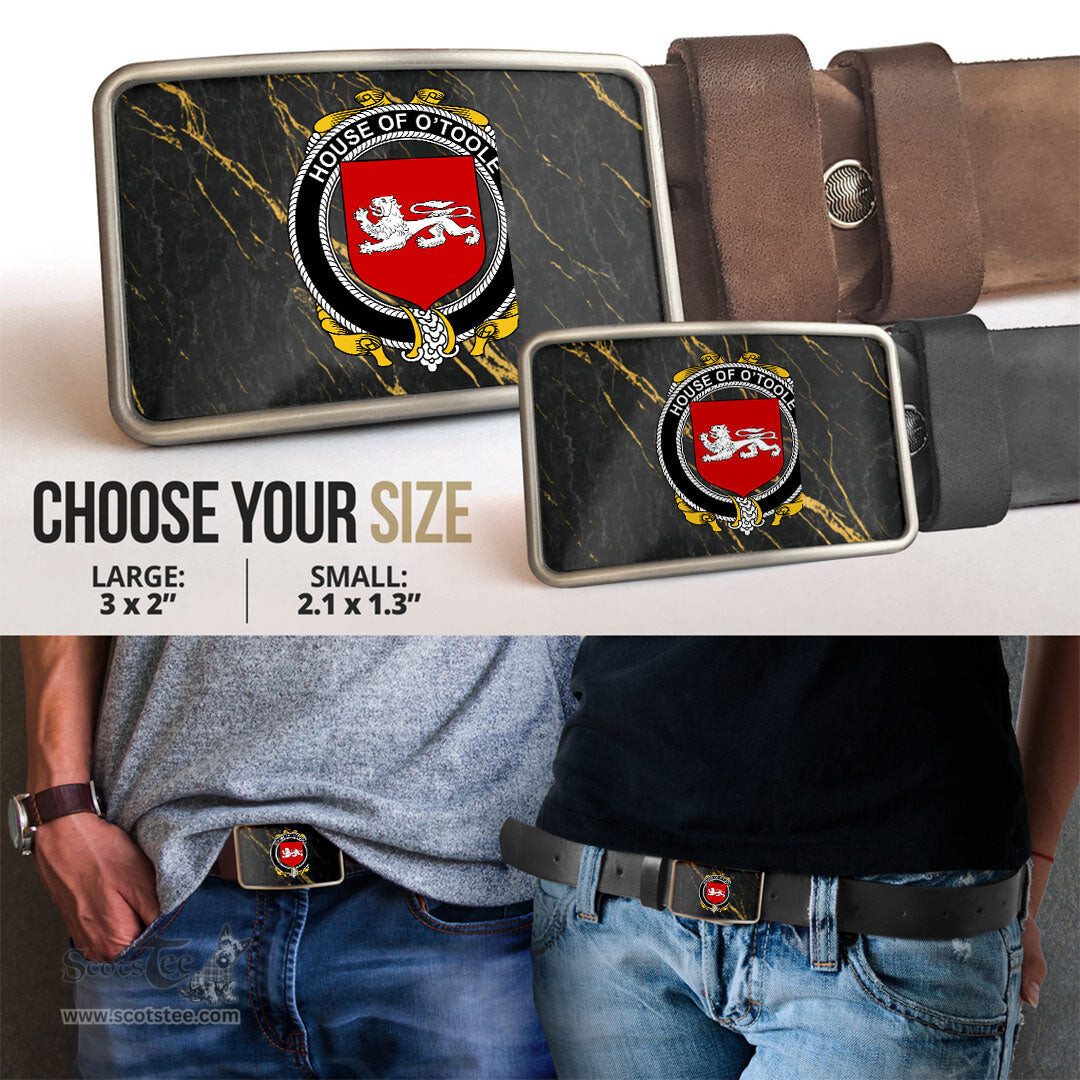 ScotsTee Shop Irish House of O TOOLE Coat of Arms Irish Family Crest Irish Belt Bucker
