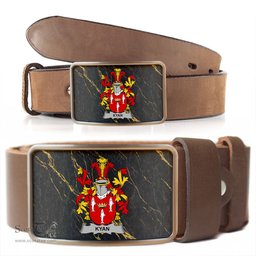 ScotsTee Shop Irish Kyan or O Kyan Coat of Arms Irish Family Crest Irish Belt Bucker