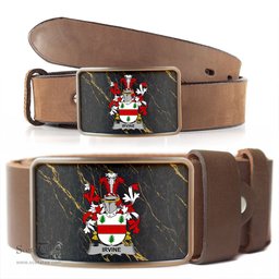 ScotsTee Shop Irish Irvine Coat of Arms Irish Family Crest Irish Belt Bucker