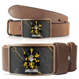 ScotsTee Shop Irish King Coat of Arms Irish Family Crest Irish Belt Bucker
