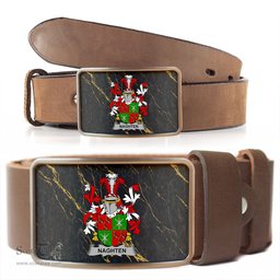 ScotsTee Shop Irish Naghten or O Naghten Coat of Arms Irish Family Crest Irish Belt Bucker