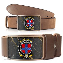 ScotsTee Shop Irish House of TAAFFE Coat of Arms Irish Family Crest Irish Belt Bucker