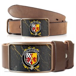 ScotsTee Shop Irish House of O QUINLAN Coat of Arms Irish Family Crest Irish Belt Bucker