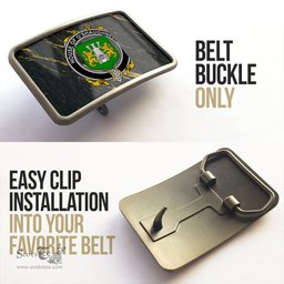 ScotsTee Shop Irish House of O SHAUGNESSY Coat of Arms Irish Family Crest Irish Belt Bucker