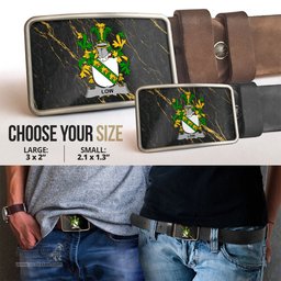 ScotsTee Shop Irish Low Coat of Arms Irish Family Crest Irish Belt Bucker