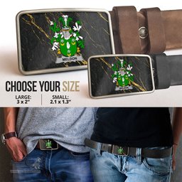ScotsTee Shop Irish Meldon or Muldoon Coat of Arms Irish Family Crest Irish Belt Bucker