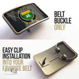 ScotsTee Shop Irish House of O QUIN Annaly Coat of Arms Irish Family Crest Irish Belt Bucker