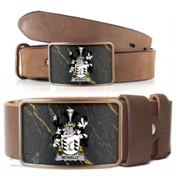 ScotsTee Shop Irish McNally Coat of Arms Irish Family Crest Irish Belt Bucker