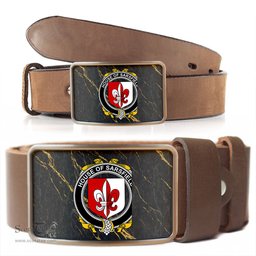 ScotsTee Shop Irish House of SARSFIELD Coat of Arms Irish Family Crest Irish Belt Bucker