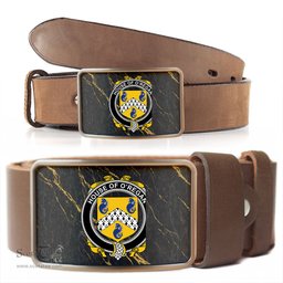 ScotsTee Shop Irish House of O REGAN Coat of Arms Irish Family Crest Irish Belt Bucker