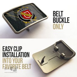 ScotsTee Shop Irish House of O QUIGLEY Coat of Arms Irish Family Crest Irish Belt Bucker