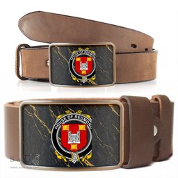ScotsTee Shop Irish House of REDMOND Coat of Arms Irish Family Crest Irish Belt Bucker
