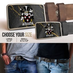 ScotsTee Shop Irish Woodford Coat of Arms Irish Family Crest Irish Belt Bucker