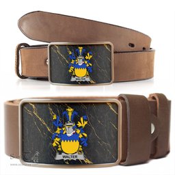 ScotsTee Shop Irish Walter Coat of Arms Irish Family Crest Irish Belt Bucker