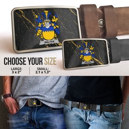 ScotsTee Shop Irish Walter Coat of Arms Irish Family Crest Irish Belt Bucker